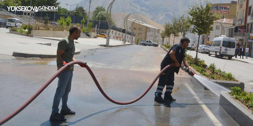 Hakkari caddeleri tazyikli suyla yıkandı