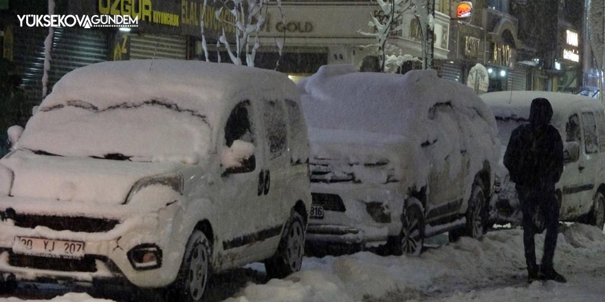 Yüksekova’da araçlar kara gömüldü