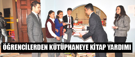 Öğrencilerden kütüphaneye kitap yardımı