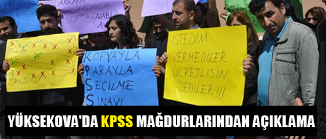 Yüksekova'da KPSS mağdurlarından açıklama