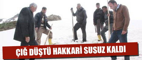 Çığ düştü Hakkari susuz kaldı