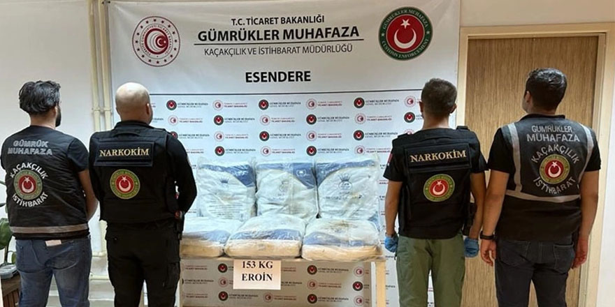 Yüksekova’da 153 kilo eroin ele geçirildi