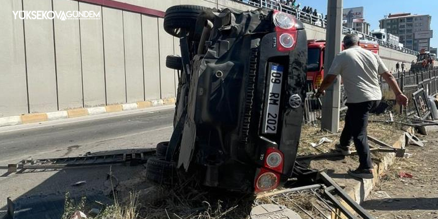 Kontrolden çıkan otomobil takla attı: 3 yaralı