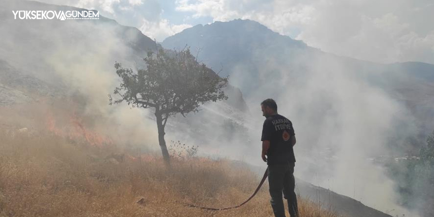 Hakkari’de anız yangını