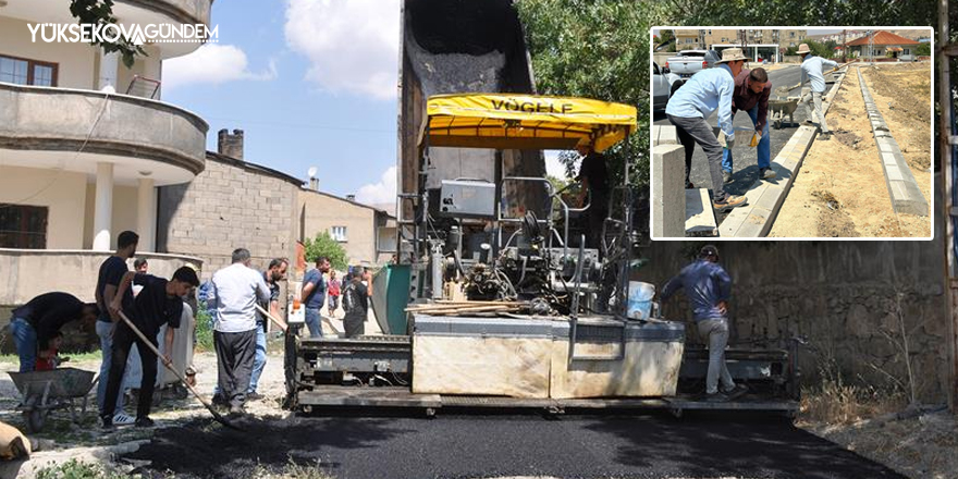 Yüksekova'da Yol ve Kaldırım çalışmaları devam ediyor