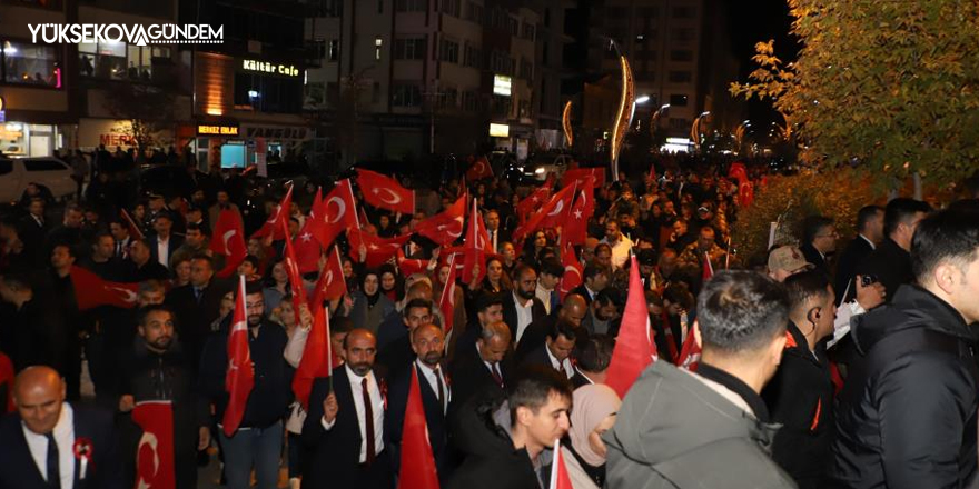 Hakkari’de 29 Ekim kortej yürüyüşü