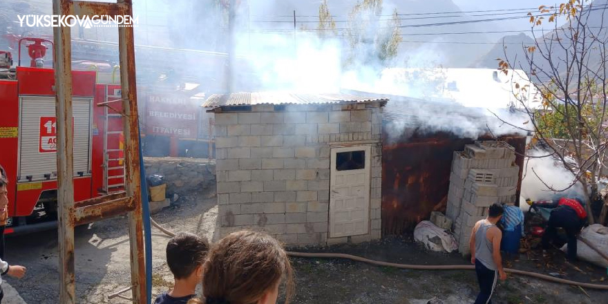 Hakkari’de tandır evi yangını