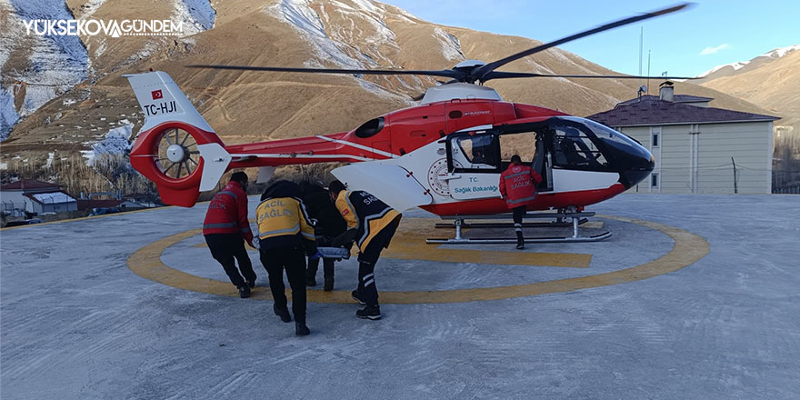 Helikopter ambulans 60 yaşındaki hasta için havalandı