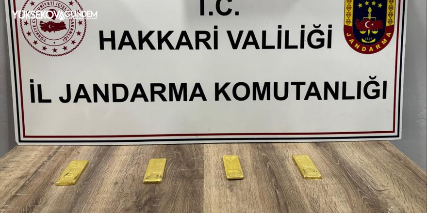 Hakkari'de 4 kilo külçe altın ele geçirildi