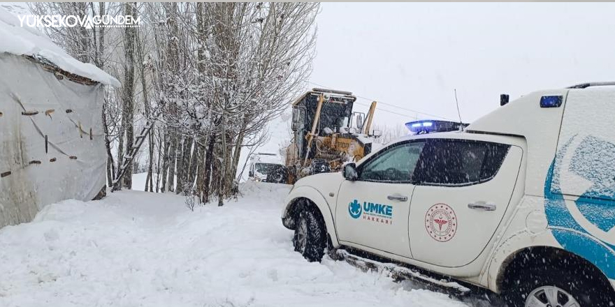 Yüksekova’da ekipler seferber oldu: Yolları kapanan köylerdeki 8 hastayı kurtardı