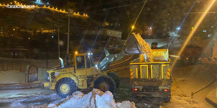 Hakkari’de karla mücadele çalışması