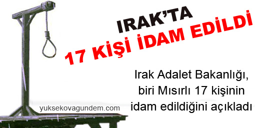 Irakta 17 kişi idam edildi