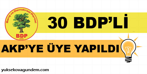 30 BDP'li AKP'ye üye yapıldı