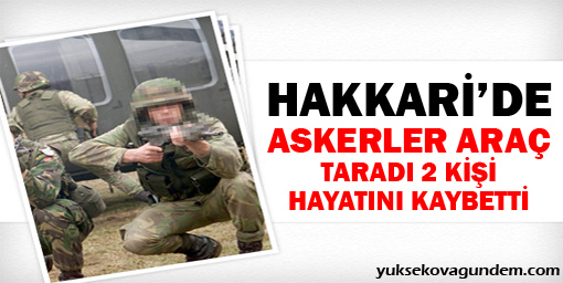 Hakkari'de Askerler araç taradı