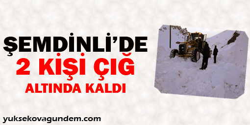 Şemdinli'de 2 kişi çığ altında kaldı