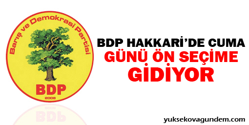 BDP Hakkari'de Cuma günü ön seçime gidiyor