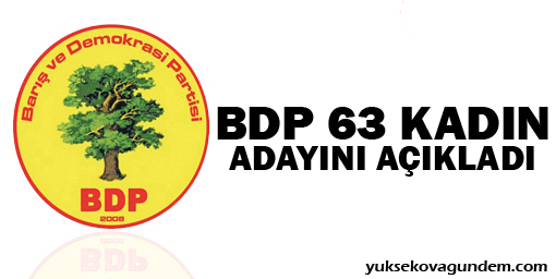 BDP 63 kadın adayını açıkladı