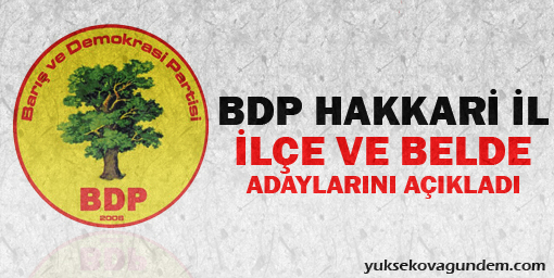 BDP Hakkari İlçeleri Belediye Başkan Adayları